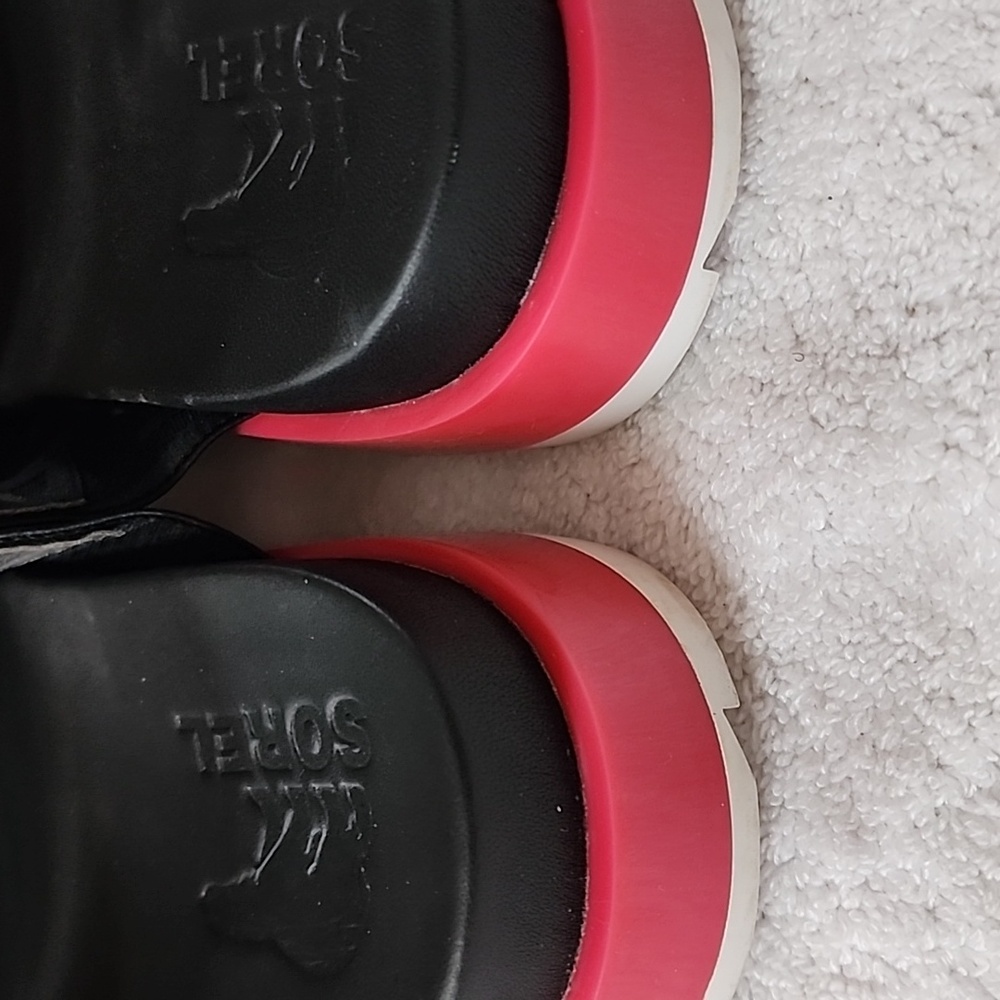 Sorel Womens Roaming Sport Black/Pink Slides Size 7.5 Preowned - Picture 8 of 11